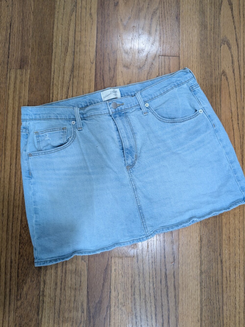 Universal Thread Light Wash Denim Mini Skirt